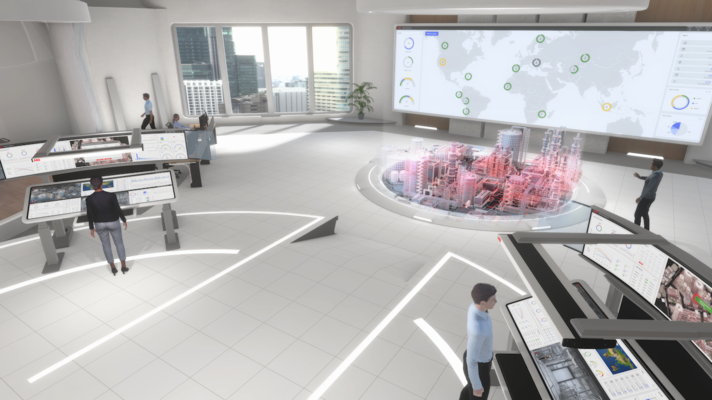 The future of automation: What a panoramic control room could look like. Picture: ABB