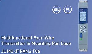 Jumo Multifunctional Four-Wire Transmitter in Mounting Rail Case