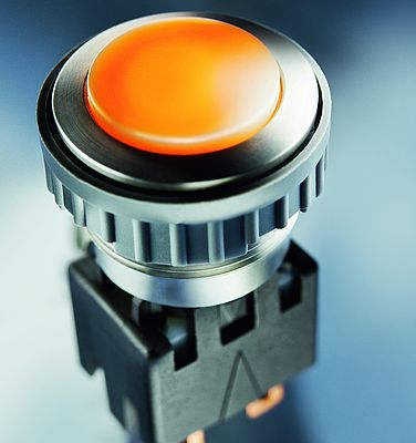 Metal Line switch with a completely backlit actuating surface made of robust ceramic, which can be labeled using laser technology to suit the individual customer requirements (source: SCHURTER)