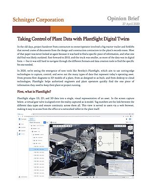 Taking Control of Plant Data with PlantSight Digital Twins