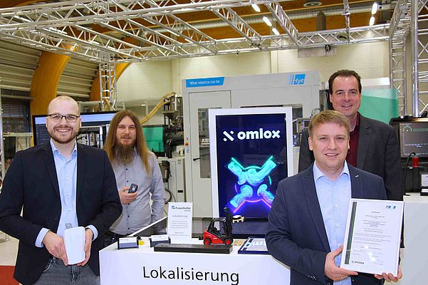 (from left to right): Florian Hufen, Florian Jungbluth, Harry Fast and Dr. Holger Flatt. (C) Fraunhofer IOSB-INA