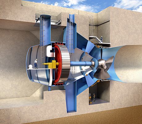 Turbine cross section (credit: Andritz Hydro)