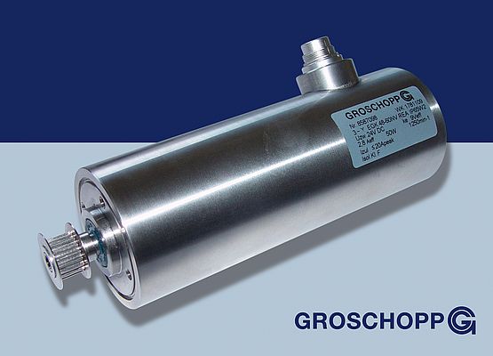 The electronic motor is made with a round stainless steel housing especially for use in the food processing industry. There are no edges or ridges.