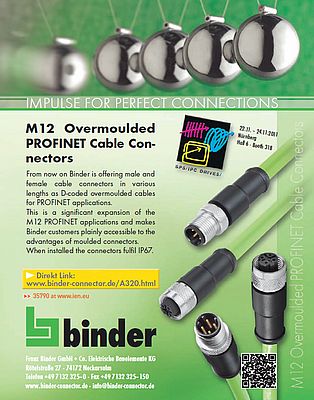 M12 overmoulded Profinet cable connectors