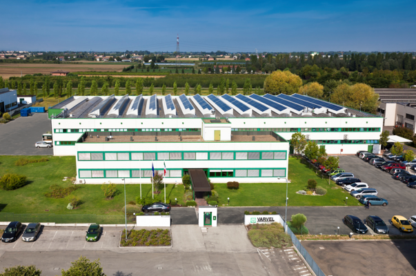 Varvel plant in Crespellano, Italy with photovoltaic panels