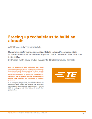 Freeing up technicians to build an aircraft
