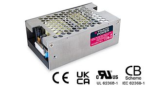 Conduction cooled 130 to 500 Watt encased AC/DC power supplies