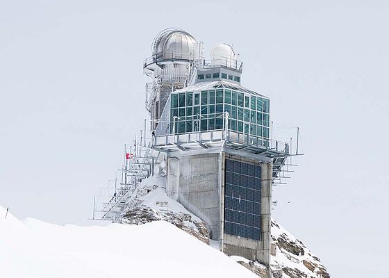 The High Altitude Research Station, “Sphinx,” is located on the Jungfraujoch—in the Swiss Alps—at an altitude of 3580 msl.