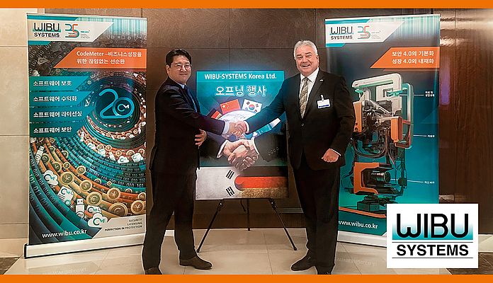 l.t.r.: JungJae Kim, new local Sales Director in South Korea and Oliver Winzenried, WIBU Systems’ Founder and CEO. Picture: WIBU-SYSTEMS AG