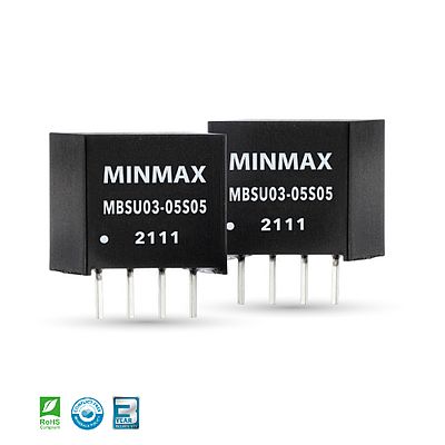 Isolated 3W DC-DC converter in tiny SIP-4 package