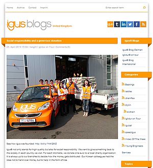 igus Launches New Interactive Blog