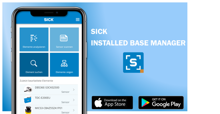 The Installed Base Manager app allows the quick and easy digitalization of sensors and machines.