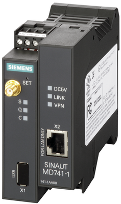 MD741-1 EGPRS router from Siemens for remote connection via GPRS