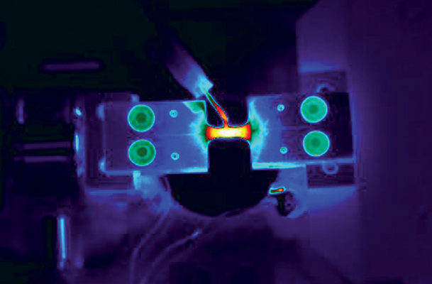 Thermal image of a traditional thermocouple