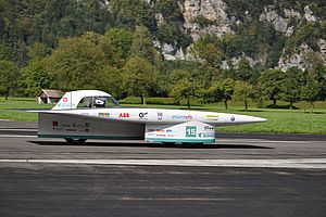 Solar-powered vehicle tested in the Alps before desert race