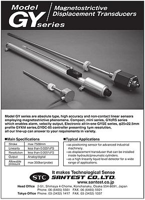 Magnetostrictive Displacement Transducers Model GY Series
