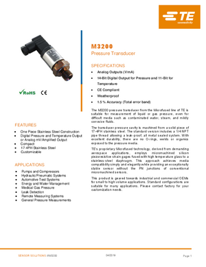 Compact Pressure Transducer