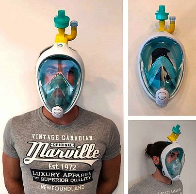 Covid Breath: Scuba Mask Becomes a Respirator