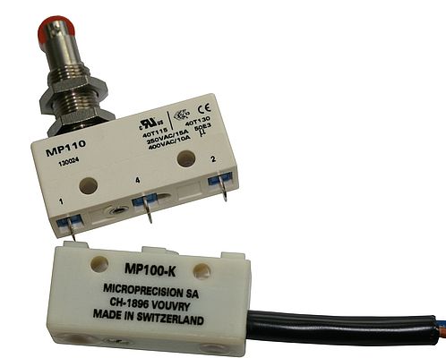 IP67 sealed micro switch MP110 with socket and potted cable for 15A