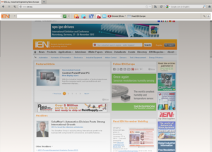 The IEN Europe toolbar
