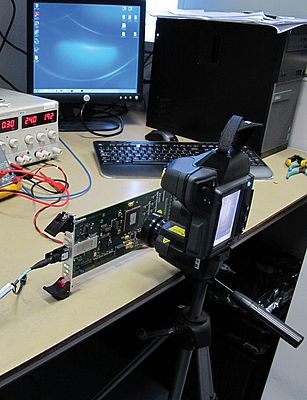 The Dutch electronics specialist 3T uses a thermal imaging package to test PCB components