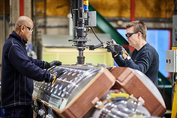 ABB large motor manufacturing in Västerås facility. Picture: ABB