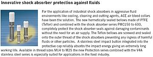 Shock absorber protection against fluids