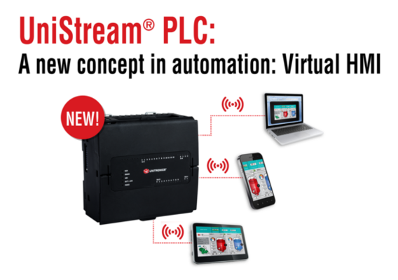 Unistream® PLC: Hardware PLC robusto con HMI virtuale