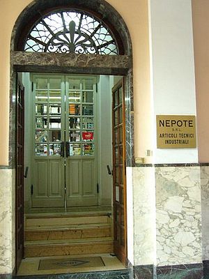 L'ingresso della sede della Nepote