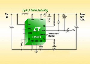 Convertitore DC/DC da 6 A e 2,5 MHz