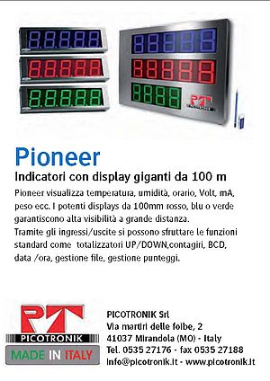 Indicatori Pioneer con display giganti