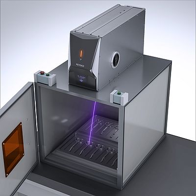 Marcatore laser UV con controllo a 3 assi