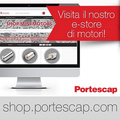 L'E-Store di mini motori Portescap è aperto!