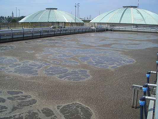 Nuovo sistema di diffusione dell'aria del depuratore Città di Verona