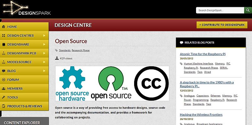Progettazione open source sul nuovo portale online di RS Components
