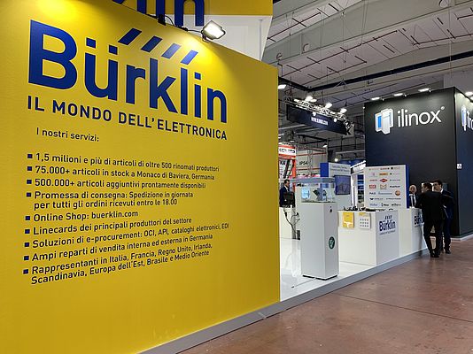 Lo stand Bürklin Elektronik alla nona edizione di SPS Italia