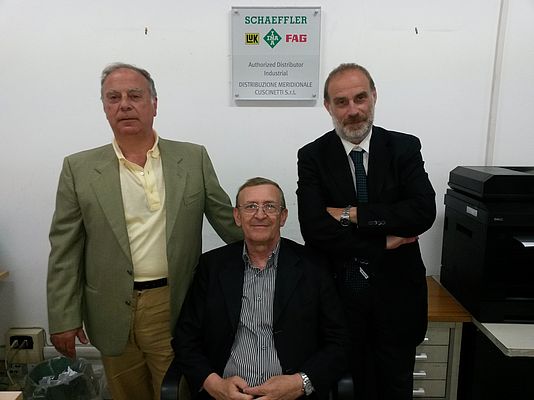 Salvatore Di Iorio, Francesco Paolo Tomeo, Saverio Castaldo, soci fondatori DMC - Distribuzione Meridionale Cuscinetti