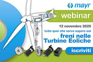 Webinar Mayr del 12 novembre 2025: i freni nelle turbine eoliche