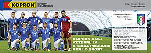 Kopron è partner ufficiale della Nazionale di calcio Italiana