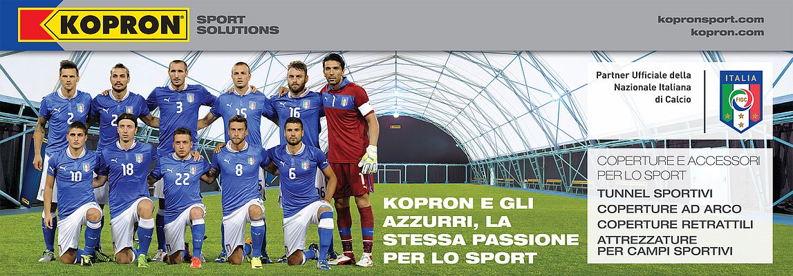 Kopron è partner ufficiale della Nazionale di calcio Italiana
