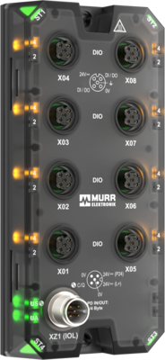 La soluzione è dotata di 8 porte A/B IO-Link