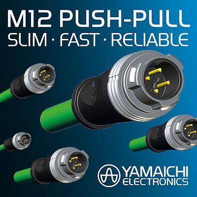Connettore M12 con chiusura interna push-pull