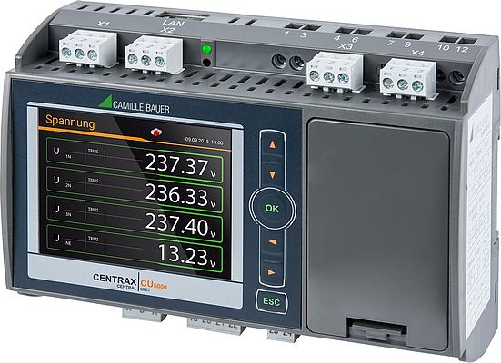 Centrax CU5000 è collegabile direttamente su sistemi elettrici con tensioni nominali fino a 690 V in CAT III