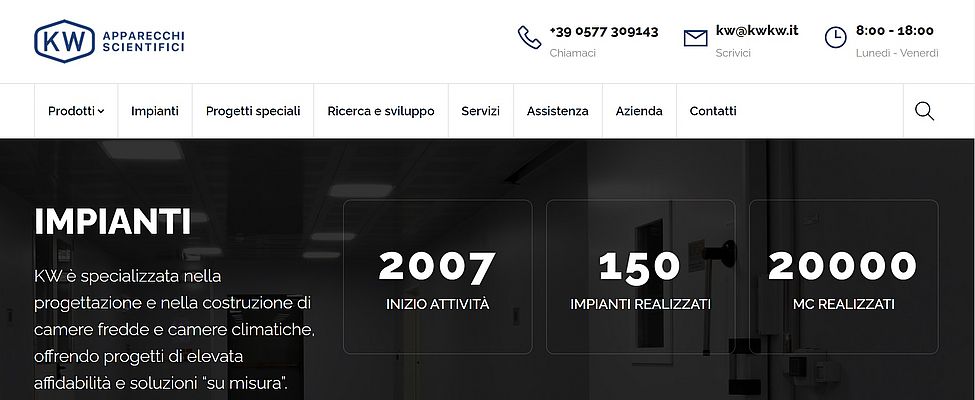 KW Apparecchi Scientifici rinnova logo e sito web