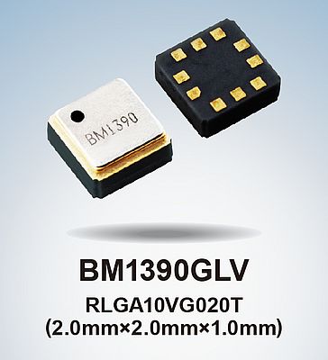 Il sensore di pressione barometrica BM1390GLV (-Z), si distingue per le sue dimensioni compatte e l'altissima precisione; è classificato IPX8 per quanto riguarda la resistenza all'acqua