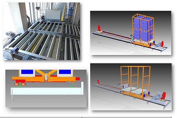 Lo spostamento di due pallet impilati grazie al pallet flow Interroll