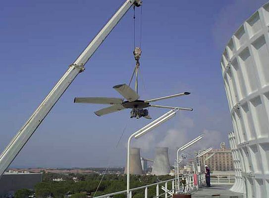 Figura 2 – Installazione di un ventilatore con riduttore in una centrale elettrica