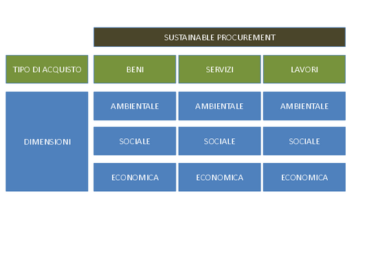 Figura 1 - Dimensioni del Sustainable Procurement