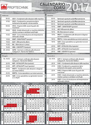 Pruftechnik - Calendario Corsi 2017