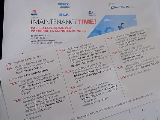 La sesta edizione di Maintenance Time si è tenuta presso la prestigiosa cornice dell'Unione degli Industriali di Napoli